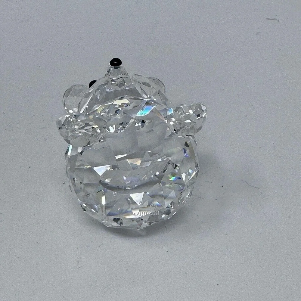 Swarovski Crystal Bear Figurine Clear Silver Crystal Retired With Box - Picture 6 of 12